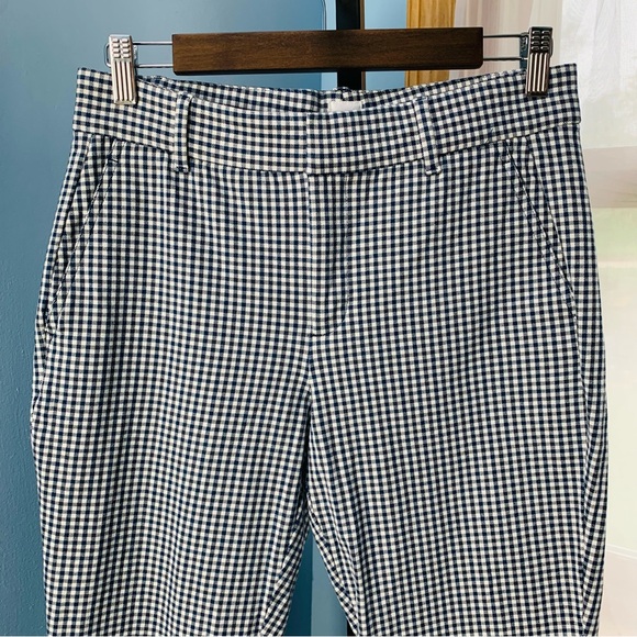 GAP Navy Gingham Signature Skinny Ankle Pants - Picture 3 of 7